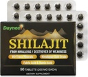90 Shilajit 정제, Himalayan Shilajit 유기 건조한 하락 (200mg 각각, 90 일 공급) - 최대 힘 금 급료 보충교재 - Metabolism를 위해, 에너지 & 면역성이 있는 지원을 위해