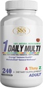 Multivitamin, Multimineral 보충교재 w/Antioxidants, 아연, 비타민 D3 & B 비타민, 글루텐 자유로운, 비 GMO 성분 - (240 조사) 365 건강
