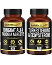 지구 Elixir Fadogia Agrestis 600mg 및 Tongkat Ali 500mg + Turkesterone1000mg 및 Ecdysterone 1000mg Supplments (180 캡슐) 번들