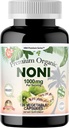 Dr.K&C HNHusa 우수한 유기 Noni 1000 mg 120 Veggie 캡슐 강력한 순수한 산화 방지제 지원 면역 체계 전반적인 건강 Morinda Citrifolia 추출물 Vegan 비 GMO 충전물은 보충합니다