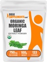 BulkSupplements.com 유기 Moringa 추출물 분말 - Moringa Oleifera에서 Superfood 보충교재 - Vegan & 글루텐 무료, 봉사 당 750mg, 100g (3.5 oz) (팩 1)