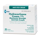 지구 (상자 25 Hydrocortisone 1% 최대 힘 크림, (0.9g 소포) Redness, Swelling, Itching, Rash, Bug Bites, Eczema, More를 위한 반대로 Itch 크림