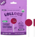 Lolleez Organic Lollipops for Kids Sore Throat Relief, 혼합 Berry Perfect for Soothing A Sore Throat While Tasting Great, 혼합 Berry 풍미, 28 개