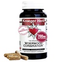 Kroeger 허브 제품, Wormwood 허브, 검은 호두, Clove, Quassia, Worm Wood Detox Cleanse - 채식 캡슐, Non-GMO, 글루텐 무료, 보존제 또는 필러 없음 - 100 캡슐, 미국에서 만든
