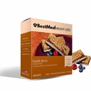 BestMed - 고단백 영양 막대기 - 저탄소, 15g 단백질, 낮은 설탕, 높은 섬유, 낮은 칼로리, 식사 보충 막대기 (두 배 베리, 1개의 상자 - 7 조사)