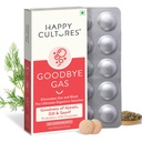 행복한 문화 Goodbye 가스, 소화 건강을 위한 Chewable 가스 기복 캡슐, Simethicone 50mg - 30 Chewables를 가진 출혈 그리고 Indigestion