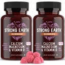 YUM-V의 강한 지구 칼슘, 마그네슘, 비타민 D3 Gummies - 강한 뼈 건강 구미를 위한 비타민 Gummies 칼슘 보충교재 - Kosher 90 조사 (2의 포장)