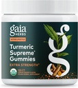 Gaia Herbs Turmeric Supreme Extra Strength Gummies - Active Lifestyle - Lemon Ginger flavor - 120 Vegan Organic Gummies (40-Day Supply)를 유지하기 위해 Swelling Relief를 지원합니다.