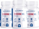 임상 효과 Berberine HCL - Pure Berberine 1200mg - Liver Support - Vegan Supplement - 3 팩 - 미국에서 제작 됨