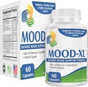 Mood-XL : 30 일 무드 지원 보충 (All-in-1 Blend) 13 활성 성분으로 | 건강한 무드 보충제 및 비타민 | 1 개월 공급 | 60 캡슐