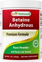 제일 자연적인 betaine 무수 Trimethylglycine (TMG) 순수한 분말 1 파운드 (1 LB의 팩 1))
