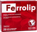 여성용 Ferrolip Iron Supplement, 남자 및 어린이 (20 레몬 맛 수용성 향낭) - 위장 편안함과 금속 맛 없음 - Vegan 및 글루텐 무료
