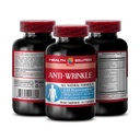 비타민 E 교원질 - ANTI-WRINKLE COMPLEX - 피부 무기물, 노화 방지 자연적인 공식, 얼굴을 위한 반대로 주름 캡슐, 혈청 반대로 주름, 알파 lipoic 산, 여성을 위한 반대로 주름 알약, 1B 60 모자