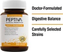 Peptiva 매일 Probiotic, 25 억 CFU, 멀티 스트레인 Probiotics, Lactobacillus Acidophilus, Bifidobacterium, 소화 지원 보충 - 30 개