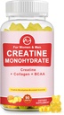 Creatine Monohydrate Gummy for Women & Men, Creatine Supplements, Sugar Free, 근육 지원을위한 Chewable