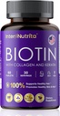 Hydrolysed 교원질과 Keratin를 가진 Biotin, 머리 성장, 피부 & 못 & 에너지 생산을 위한 5000mcg Biotin, 미국 - 비타민 A, C, D3, E, B1, B2, B7, B12 Complex