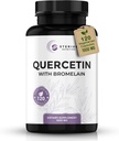 Bromelain (1000mg 서빙)와 Quercetin - 120 Veggie 캡슐 보충 - 남성 및 여성, Vegan, Non-GMO, 미국에서 만든 건강한 면역 기능 지원