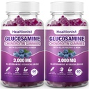 2 MSM & Elderberry와 3000mg 글루코사민 Chondroitin Gummies - 여분 힘 합동 건강, 융통성, 산화 방지제 면역성이 있는 지원은 성인, 남자 & 여자 120 Cts를 위해 거미를 보충합니다