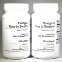 Omega-3 'Easy to Swallow' Ultra-pure Fish Oil Supplement 천연 레몬 맛 200 Softgels by Omega 3 쉬운