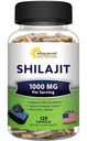 aSquared 영양 Shilajit 1000mg - 120 캡슐 - 순수한 Shilajit 추출물 보충교재와 분말 복잡한 알약 - 자연적인 Humic & Fulvic 산 & 추적 무기물 - 수지 및 하락에 대안
