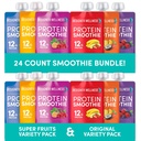 디자이너 Wellness Protein Smoothies Original Variety Pack & 슈퍼 과일 다양성 팩 번들