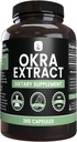 PURE ORIGINAL INGREDIENTS Okra 추출물 (365 캡슐) 마그네슘 또는 쌀 필러 없음, 항상 순수, 실험실 검증