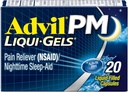 Advil PM Liqui-Gels Pain Reliever 및 야간 수면 보조, 통증 완화 및 수면 보조를위한 Diphenhydramine HCL에 대한 Ibuprofen과 통증 의학 - 20 액체 채워진 캡슐 - 대학으로 돌아 가기
