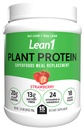 Lean1 식물 기반 단백질 분말, 식사 교체, 딸기 맛, 15 서빙