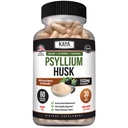 Kaya Naturals Psyllium Husk 캡슐 - 60 개 | 높은 섬유 보충 | 소화 건강 및 정기적 인 | 글루텐 프리, 비 GMO