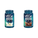 Vega Protein & Greens Bundle, Chocolate + Vanilla (25 서빙 각) - 식물 기반 단백질 분말, Keto-Friendly, Gluten Free, Non Dairy, Vegan, Non Soy, Non GMO, Lactose Free