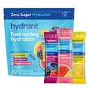 Hydrant - Hydration 분말 다양성 팩, 30의 개인적인 설탕 자유로운 즉시 Electrolyte Rehydration 소포 - 매일 사용을 위한 Zero 설탕 음료 혼합, 여행 & 운동