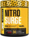Jacked Factory Nitrosurge 근육 건물을 위한 크레아틴을 가진 전 운동 - Con Cret 분말 & elevATP 강렬한 에너지, 강력한 펌프, Endless 내구시간 30의 서빙, Cherry Limeade
