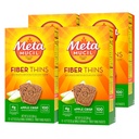 Metamucil Apple Crisp 맛있은 섬유는 Psyllium Husk, 9.3 Ounce, 4의 팩을 가진 규정식 섬유 보충교재를 엷게 합니다