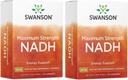 Swanson 최대 힘 NADH - 뇌 건강 및 에너지 지원을 촉진하기 위해 빠른 행동 Peppermint Lozenges - 비타민 B3 Coenzyme 싸움 피로를 돕기 - (30 정제, 20mg 각각) 2 팩