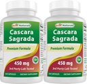 최고의 자연 Cascara Sagrada 450 mg 250 캡슐 (250 개)