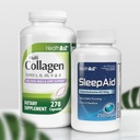 HealthA2Z® Sleep & Rejuvenate Combo Sleep Aid 50mg Diphenhydramine HCl (250 Softgels) 멀티 콜라겐 알약, 1735 mg (270 콜라겐 캡슐) - 번들 거래!