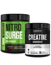 Jacked 공장 NITROSURGE 전 운동 보충교재 (Cherry Limeade) 근육 성장을 위한 크레아틴 Monohydrate 분말 (150g), 증가된 힘, 강화된 에너지
