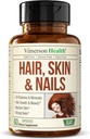 Biotin Hair, Skin & Nails Vitamins for Women & Men. 교원질을 지원하는 비타민 C를 포함합니다. 강한 머리, Radiant 피부 & 못 성장을 위한 보충교재. 여성을 위한 Biotin & Folate 보충교재. 60 캡슐