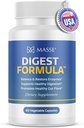 MASSE' Digest Formula Supplement Enzyme Boost 캡슐 - 소화 건강 및 Gut Flora 지원을위한 고급 공식 - Digestive Care 및 Overgrowth- 60 카운트를위한 천연 유기 효소 보충