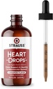 Strauss Naturals Heart Drops – 천연 Mistletoe & Aged Garlic Extract Heart Health Supplement – 건강한 심장 혈관 시스템 유지 – Vegan & Non-GMO – Cinnamon 맛 – 225 ml 병