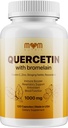 Bromelain과 고급 Quercetin - Elderberry, Sting Nettle, Resveratrol, 아연, 비타민 C 및 D - 미국에서 만든 120 캡슐