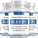 Relaxation Sleep Aid, Natural Non-Habit Forming, Sleep Supplement Longer & Better Sleep, Chamomile, Magnesium, Melatonin, Ashwagandha, GABA, Drug-Free (180 카운트) 지원 개발