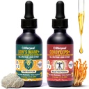 Life Cykel Cordyceps +Lion의 Mane Extract Performance Pack - 에너지, 초점 및 정신 Clarity에 대한 유기 버섯 보충 - 미국 성인을위한 순수하고 강력한 버섯 액체 드롭