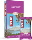 Clif Bars - 에너지 바 - 초콜릿 칩 땅콩 크런치 - 유기 귀중품 - 식물 기반 식품 - 채식 - 고스her (2.4 오닉스 단백질 바, 12 개)