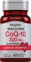 CoQ10 300mg | 60 Softgel | 흑퍼 | Coq10 Coenzyme Supplement | Mega Q-Sorb | 향상된 흡수 | Non-GMO, 글루텐 프리 | Piping Rock