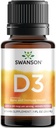 Swanson 비타민 D3 액체 낙하 400 Iu (50 mcg) 1 fl Ounce (29.6 ml) 액체