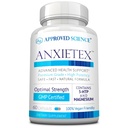 공인 과학 Anxietex - Calm 및 Relaxation - L-Theanine 및 마그네슘 - 60 캡슐 - Vegan Friendly - 3 개월 공급