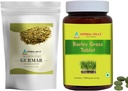 HERBAL HILLS Gurmar 차 분말과 2개의 결합의 Barley 잔디 정제 팩