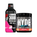 PROSUPPS L-Carnitine 3000 자극제 자유로운 액체 탄 (Dragon 과일)와 Hyde 최대 펌프 남자와 여자 (Fruit 펀치) 뭉치를 위한 전 운동