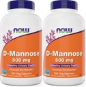 이제 D-Mannose 500 mg, 300 캡슐 (팩 2) - 여성과 남성을위한 Vegan Non GMO 보충 - 건강한 Urinary Tract, Bladder를 청소